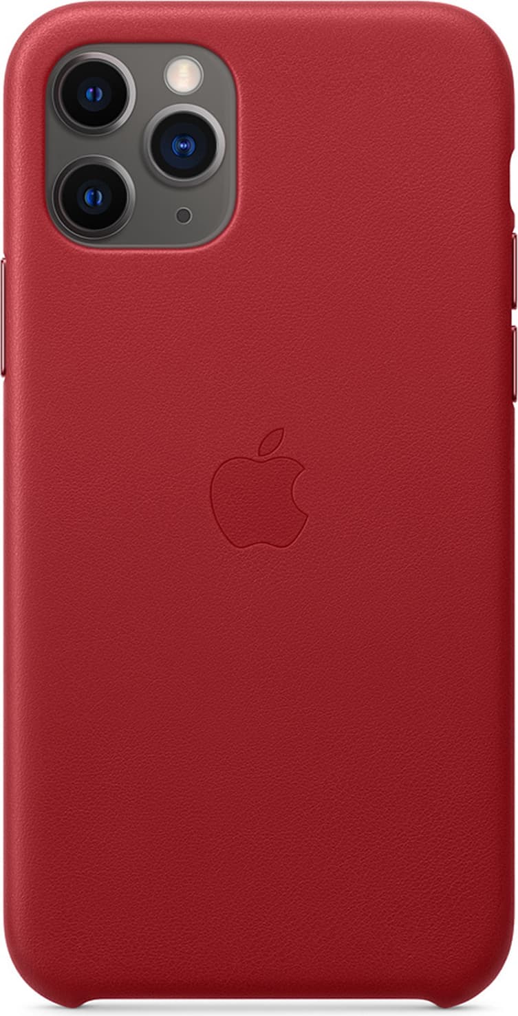 Оригинален кожен кейс (естествена кожа) за iPhone 11 Pro - Apple iPhone Leather Case (червен)