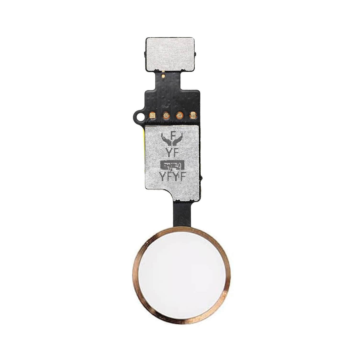 Универсален Home бутон за iPhone 7, 7 Plus, 8, 8 Plus - YF Universal Home Button (бял-златист)