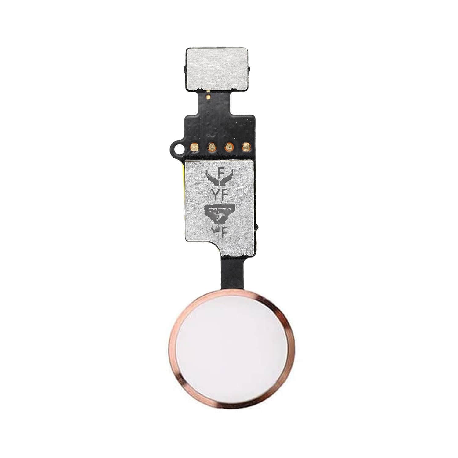 Универсален Home бутон за iPhone 7, 7 Plus, 8, 8 Plus - YF Universal Home Button (бял-розово злато)