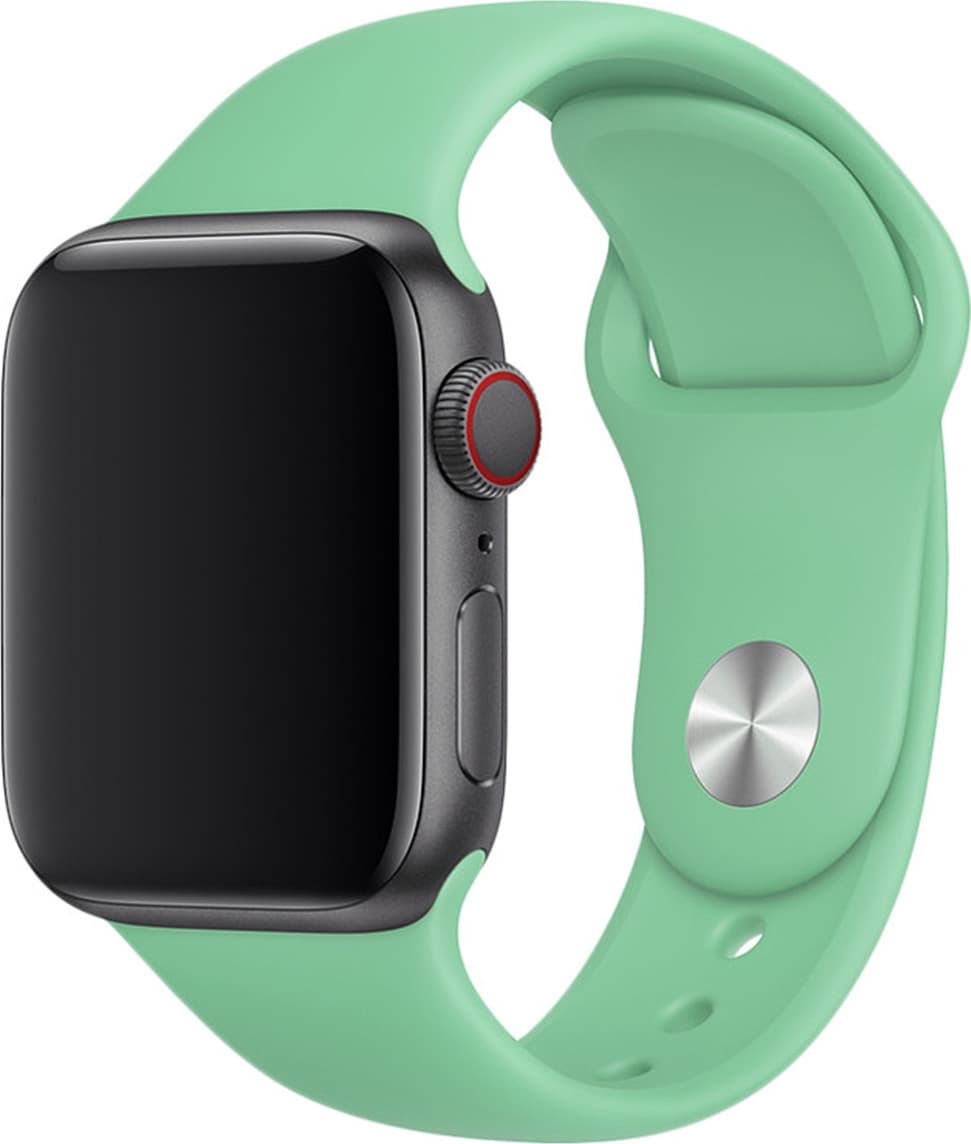 Оригинална силиконова каишка за Apple Watch 38мм, 40мм, 41мм, 42мм (2024) - Apple Sport Band S/M & M/L (retail) (зелен)
