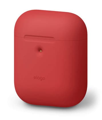 Силиконов калъф за Apple Airpods 2 with Wireless Charging Case - Elago Airpods Silicone Case (червен)
