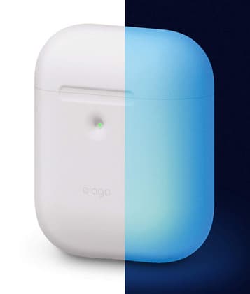 Силиконов калъф за Apple Airpods 2 with Wireless Charging Case - Elago Airpods Silicone Case (бял-фосфор)