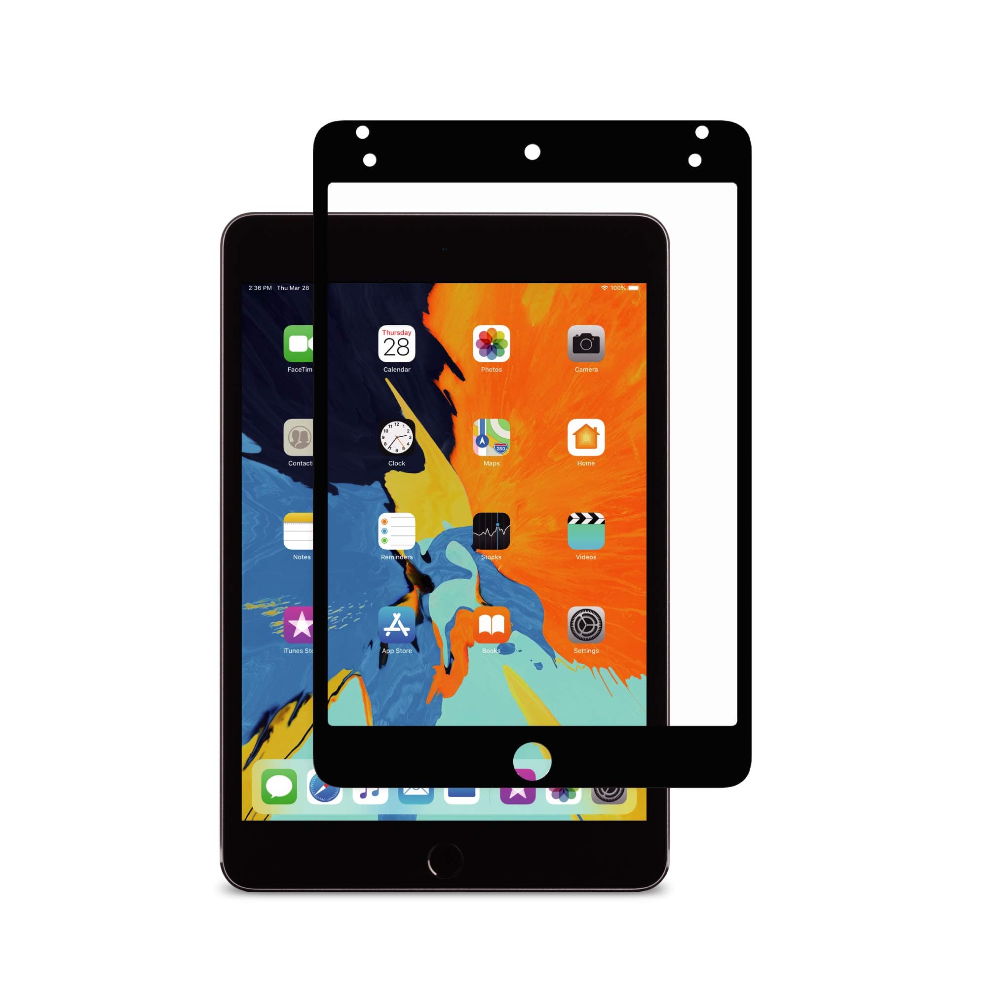 Качествено матово защитно покритие за iPad mini 5 (2019) - Moshi iVisor AG (черен)