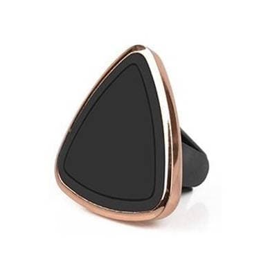 Магнитна поставка за радиатора на кола за смартфони - Magnetic Triangle Air Vent Holder (розов)