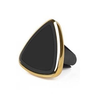 Магнитна поставка за радиатора на кола за смартфони - Magnetic Triangle Air Vent Holder (златист)