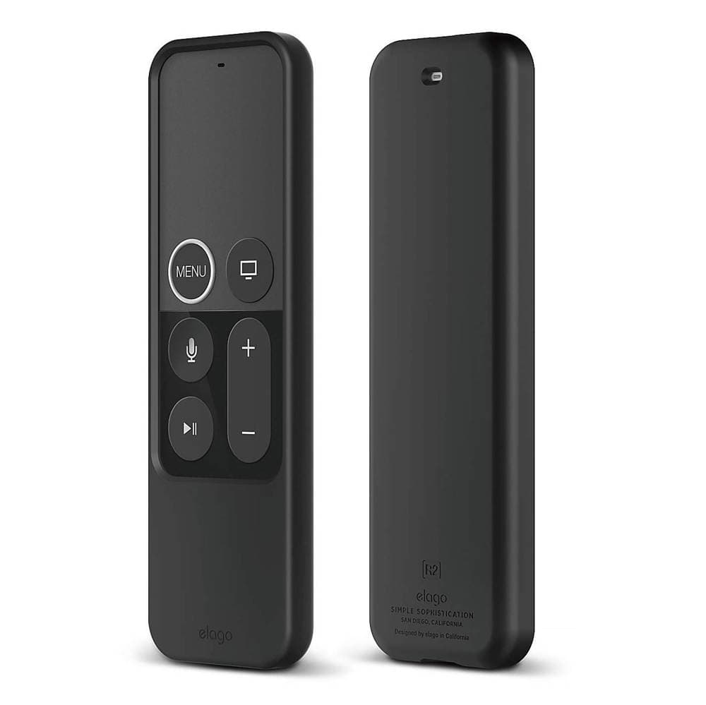 Удароустойчив силиконов калъф за Apple TV Siri Remote - Elago R2 Slim Case (черен)