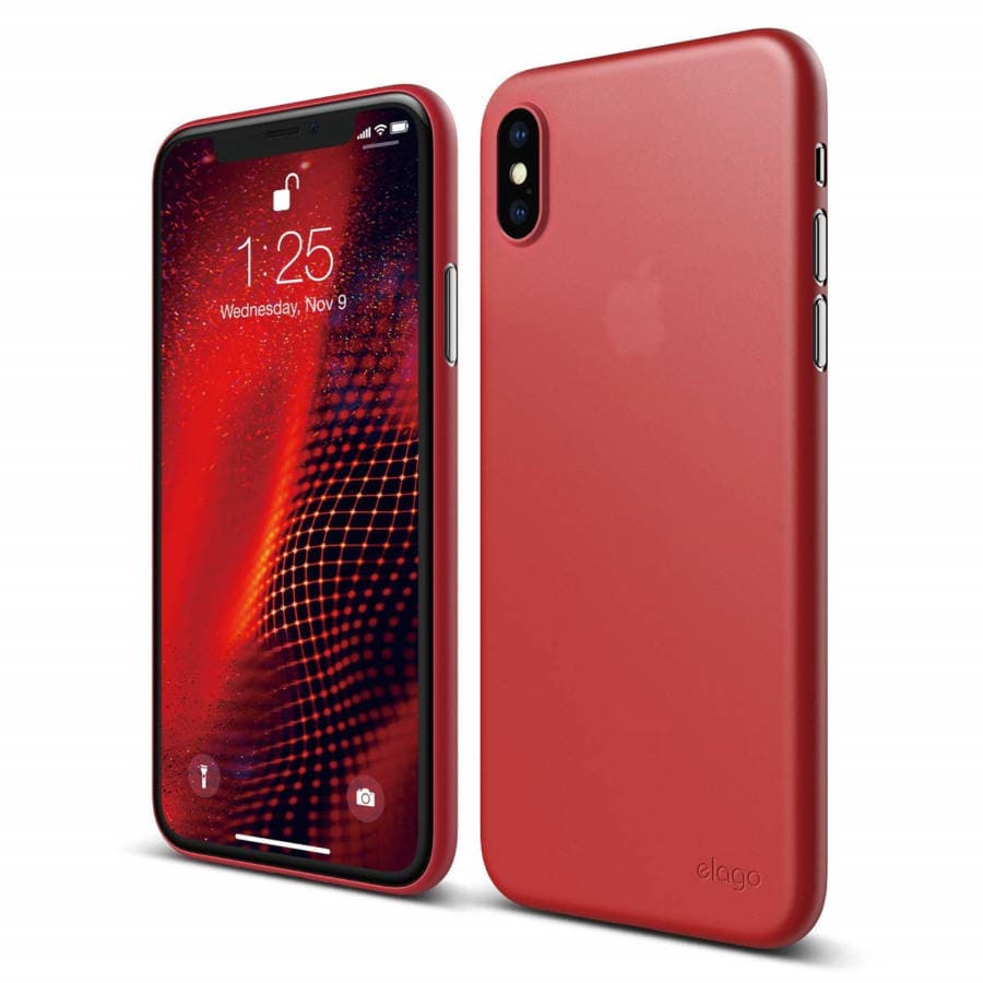 Тънък полипропиленов кейс (0.3 mm) за iPhone XS - Elago Inner Core Case (червен)
