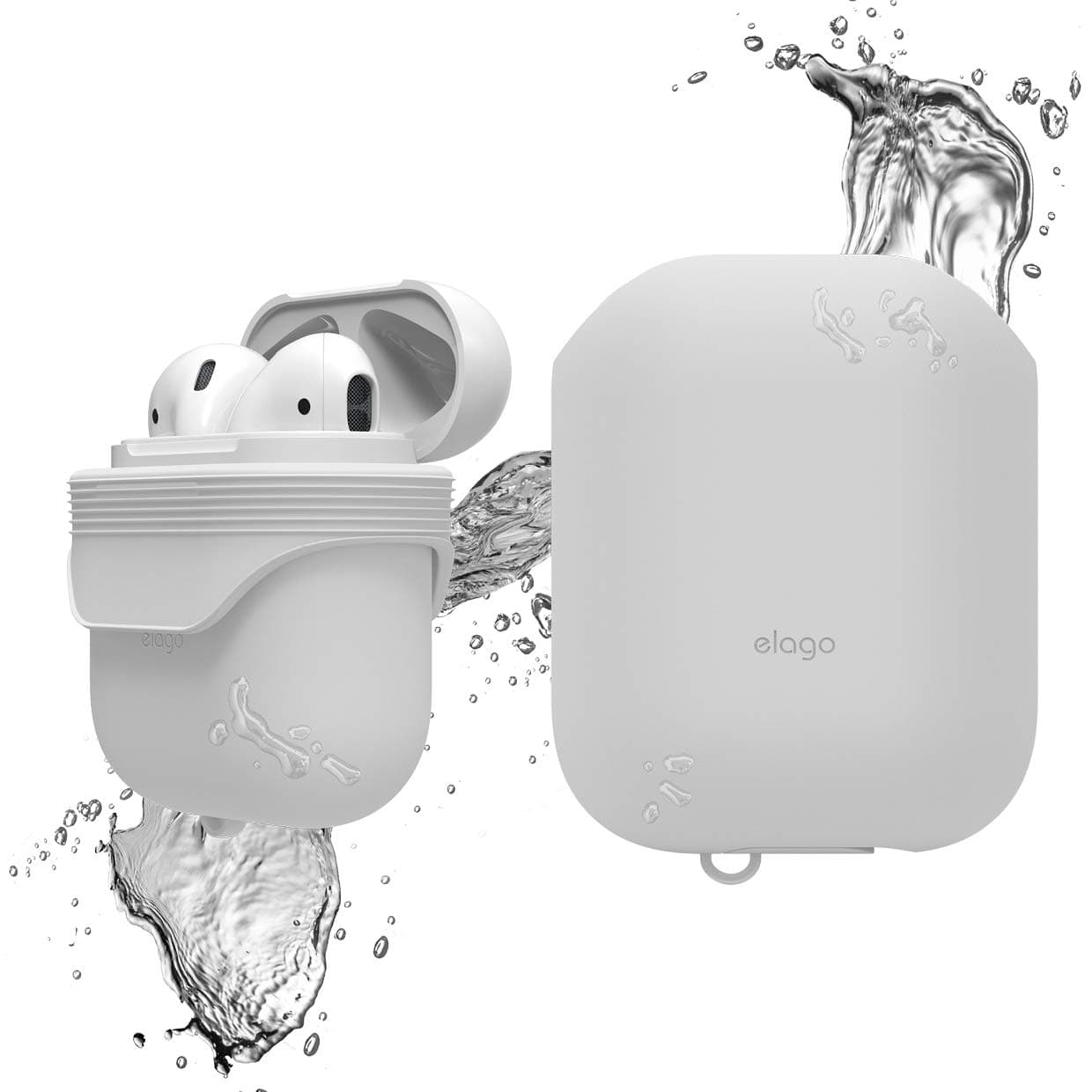 Водоустойчив силиконов калъф за Apple Airpods - Elago Airpods Waterproof Case (бял)