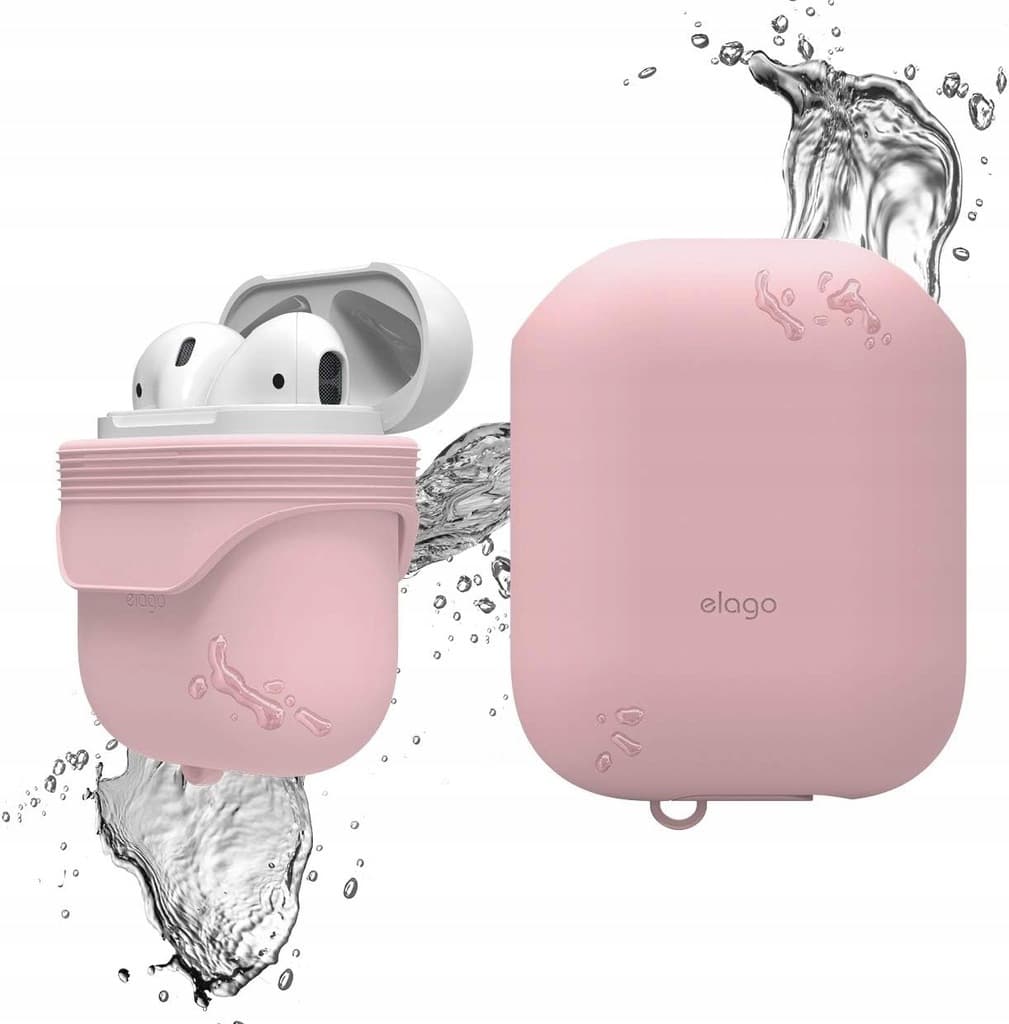 Водоустойчив силиконов калъф за Apple Airpods - Elago Airpods Waterproof Case (розов)