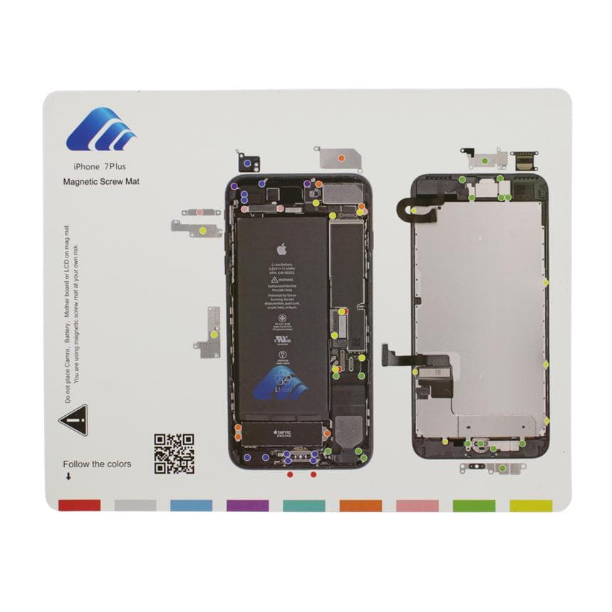 Магнитна дъска за организиране на ремонта на iPhone 7 Plus - Magnetic iPhone 7 Plus Screw Mat