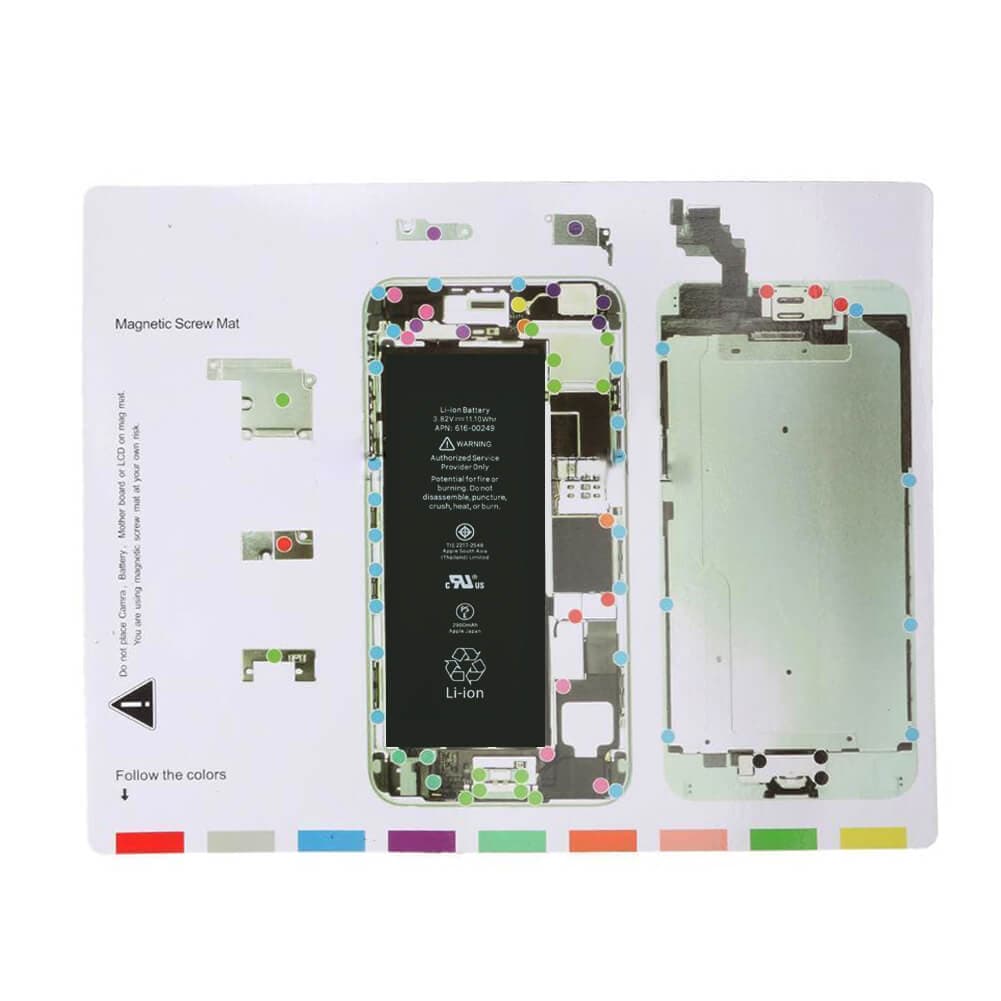 Магнитна дъска за организиране на ремонта на iPhone 6S Plus - Magnetic iPhone 6S Plus Screw Mat