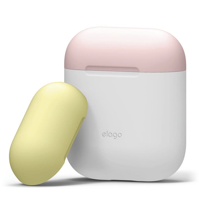 Силиконов калъф за Apple Airpods - Elago Duo Silicone Case (бял)