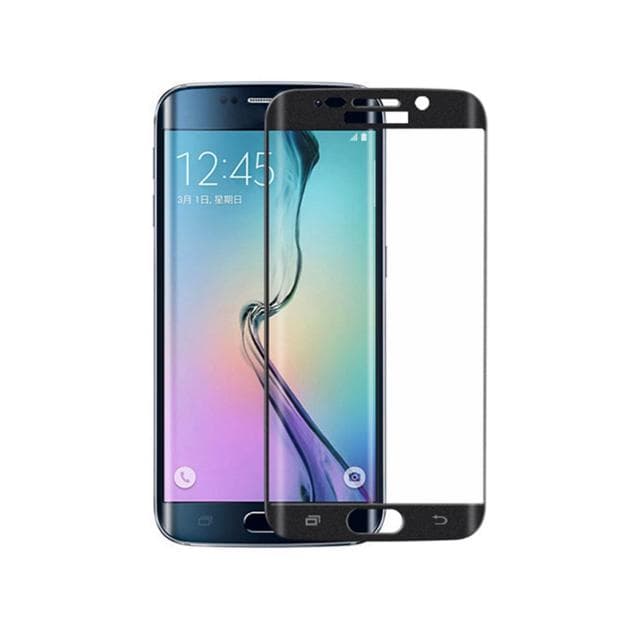 Калено стъклено защитно покритие за дисплея на Samsung Galaxy S6 edge plus - eStuff Titan Shield Curved Glass (черен)