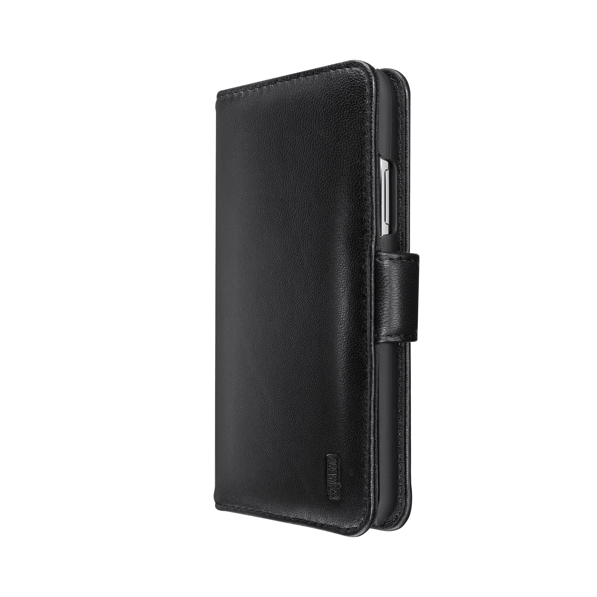 Кожен кейс тип портфейл за iPhone XS, iPhone X - Artwizz SeeJacket Leather (черен)
