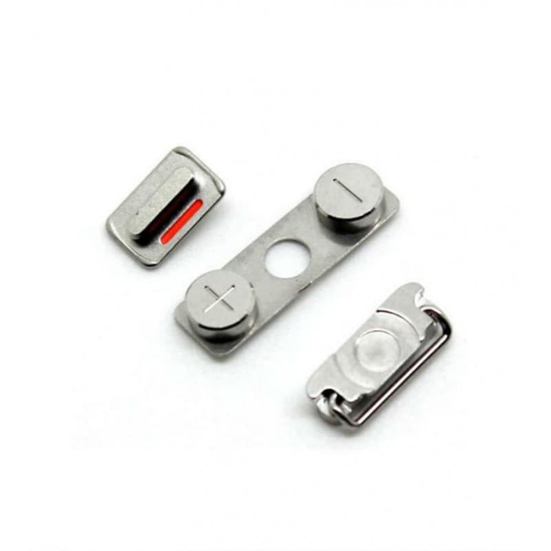 Комплект оригинални резервни бутони за iPhone 5S, iPhone SE - Apple Buttons Set (тъмносиви)