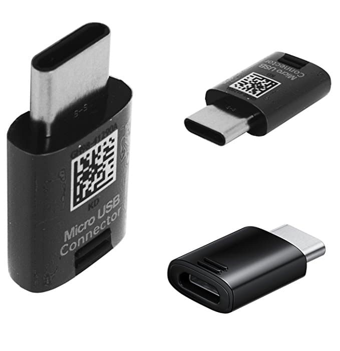 Samsung MicroUSB to USB-C Adapter - microUSB адаптер за устройства с USB-C порт (черен) (bulk)