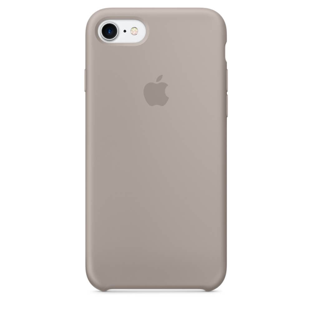 Оригинален силиконов кейс за iPhone 8, iPhone 7 - Apple Silicone Case (светлосив)