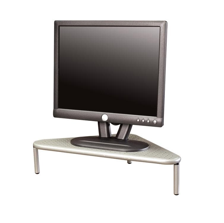 Алуминиева поставка за монитори и преносими компютри - Allsop Metal Art Corner Monitor Stand (сива)