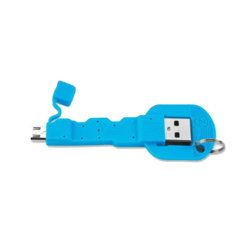 Кабел тип ключодържател за всички устройства с MicroUSB (8.5 см) - 4smarts Basic KeyLink MicroUSB Cable (син)