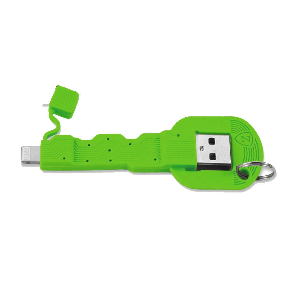 Кабел тип ключодържател за всички устройства с Lightning конектор (8.5 см) - 4smarts Basic KeyLink Lightning Cable (зелен)