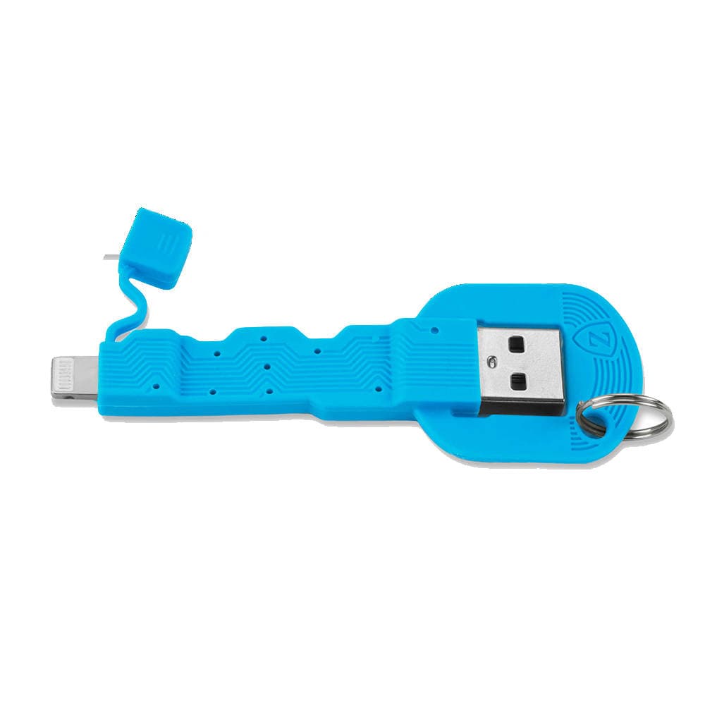 Кабел тип ключодържател за всички устройства с Lightning конектор (8.5 см) - 4smarts Basic KeyLink Lightning Cable (син)