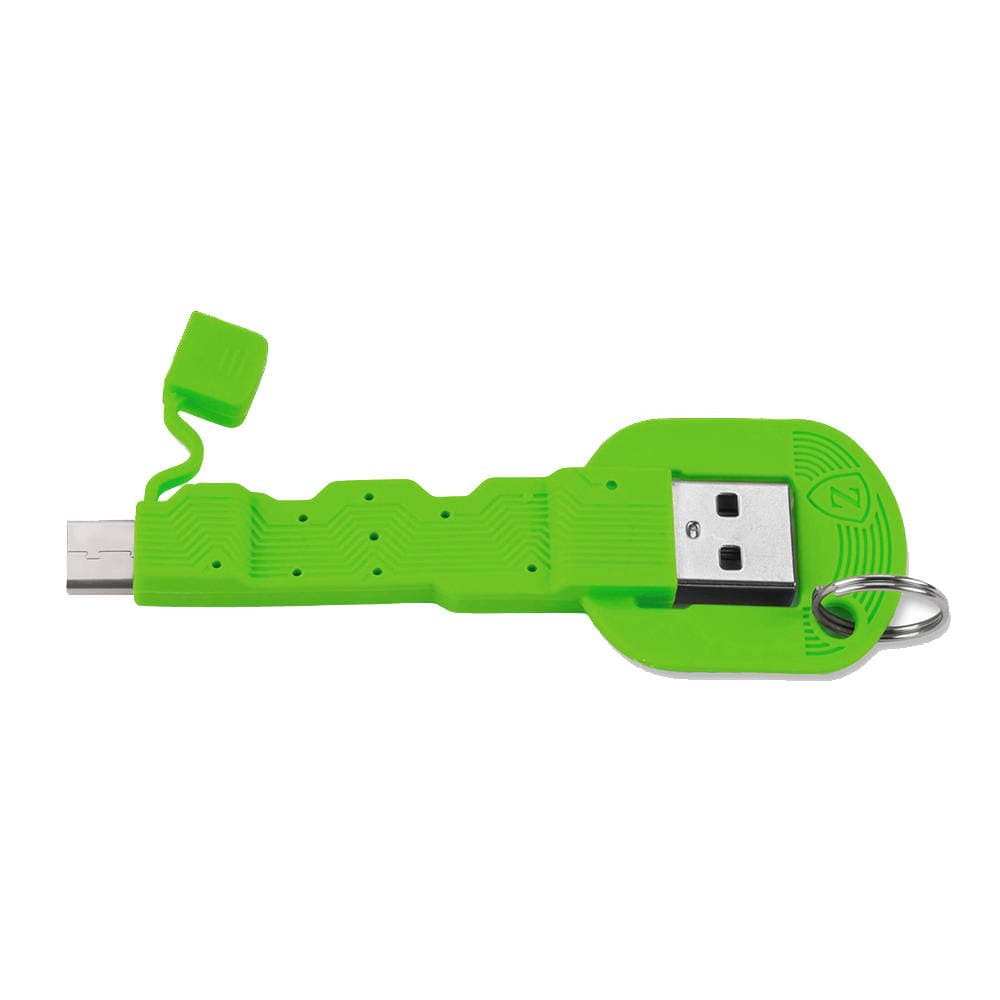 Кабел тип ключодържател за всички устройства с USB-C (8.5 см) - 4smarts Basic KeyLink USB-C Cable (зелен)