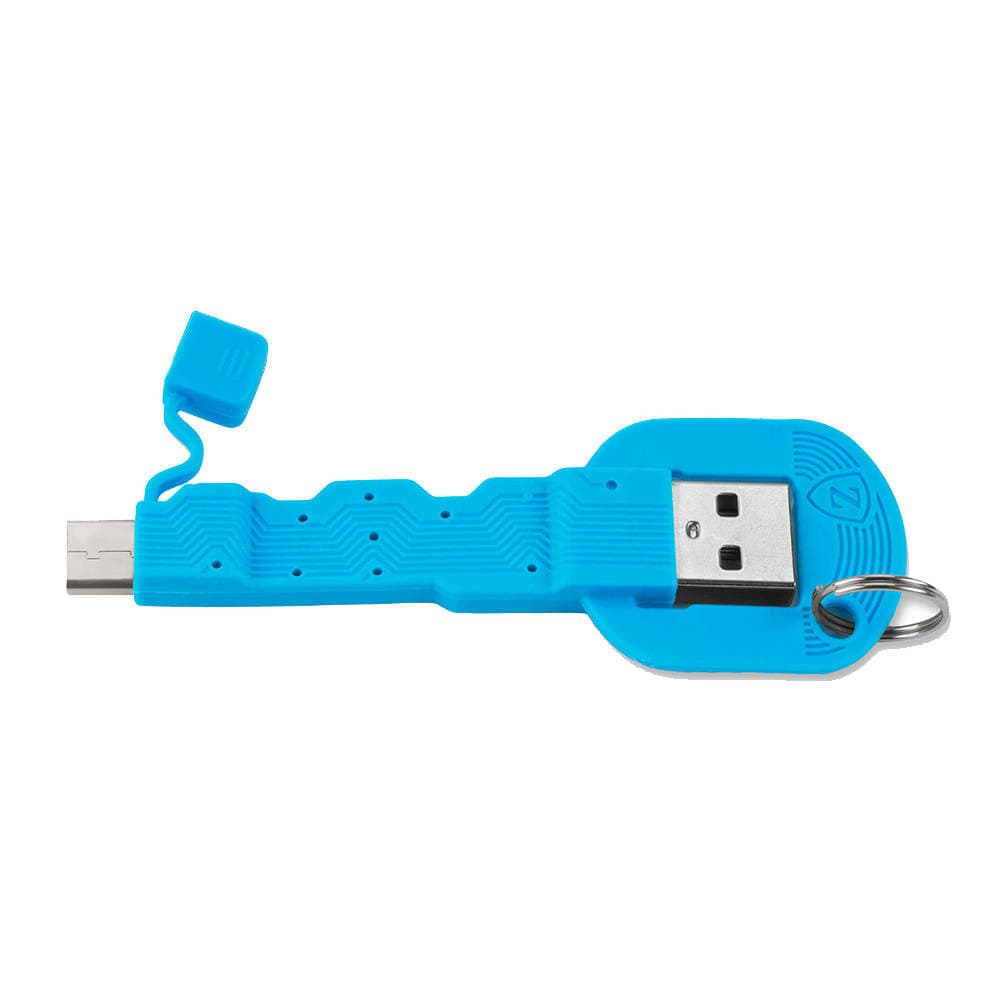 Кабел тип ключодържател за всички устройства с USB-C (8.5 см) - 4smarts Basic KeyLink USB-C Cable (син)