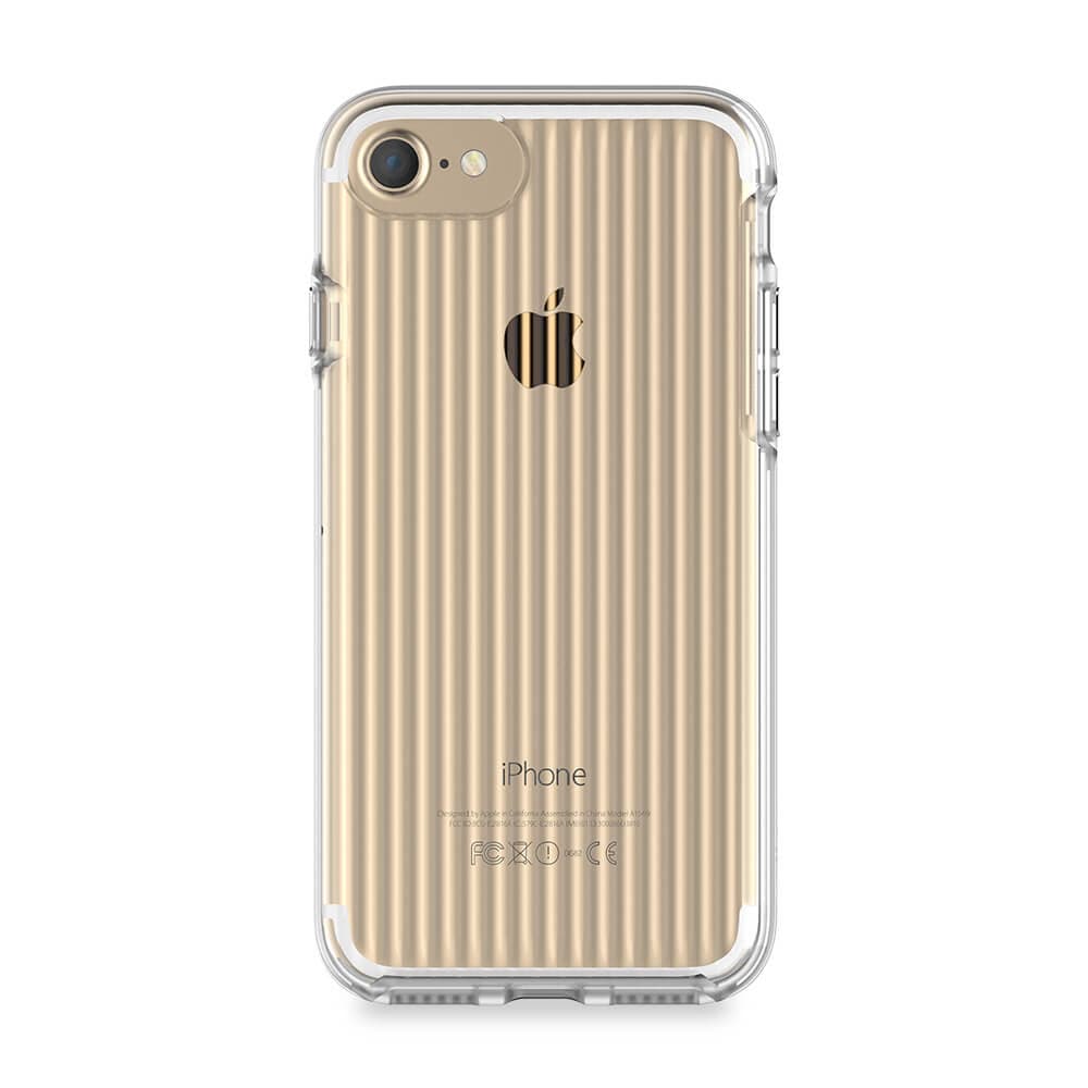 Удароустойчив хибриден кейс за Phone SE (2022), iPhone SE (2020), iPhone 8, iPhone 7 - STILMIND Clear Wave Case (прозрачен)