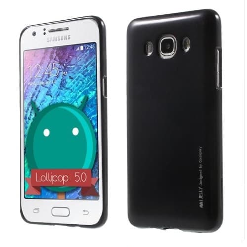 Силиконов (TPU) калъф за Samsung Galaxy J3 (2016) - Mercury Goospery i-Jelly Case (черен-мат)