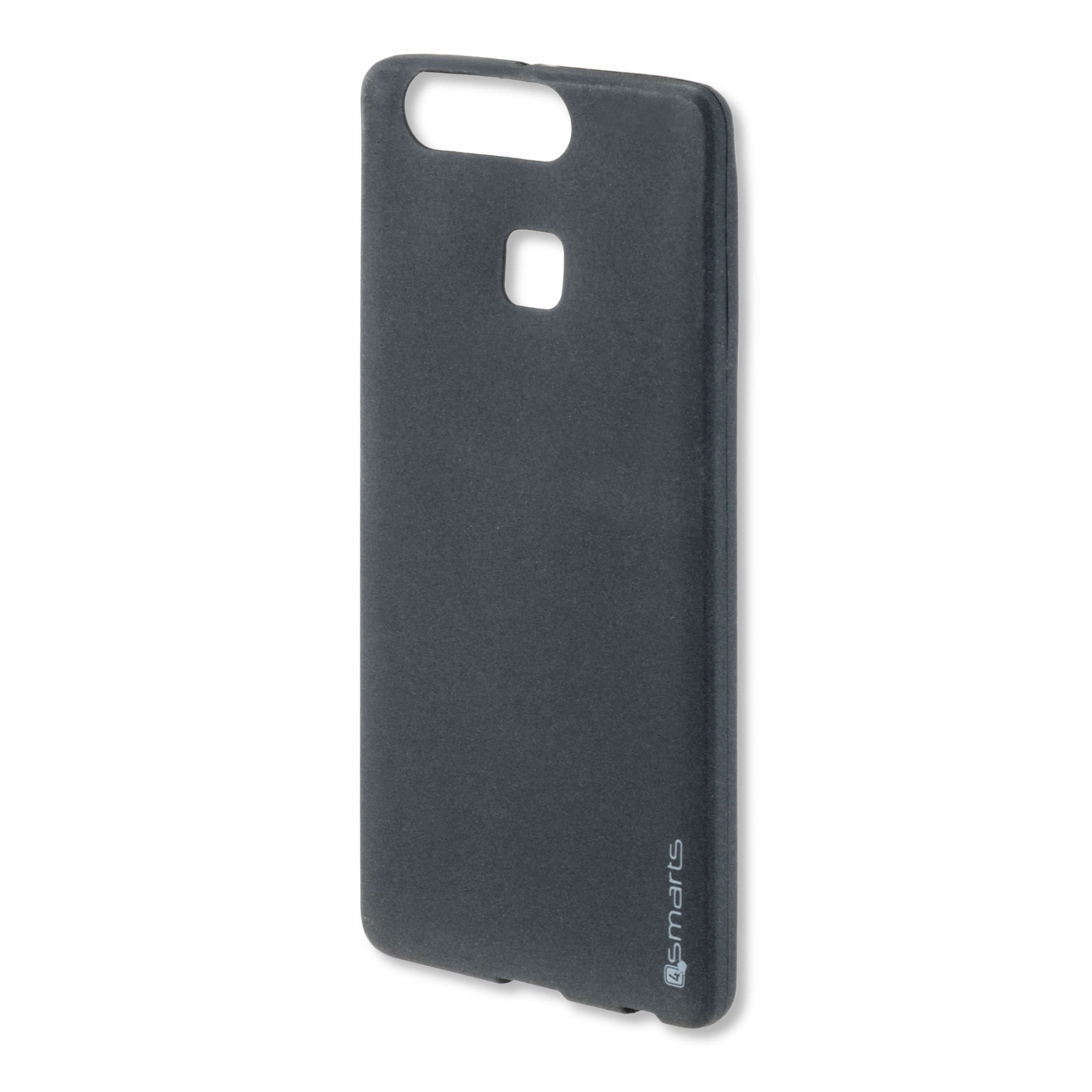 Термополиуретанов удароустойчив кейс за Huawei P9 - 4smarts Ultimag Soft Touch Cover Sandburst Case (черен)
