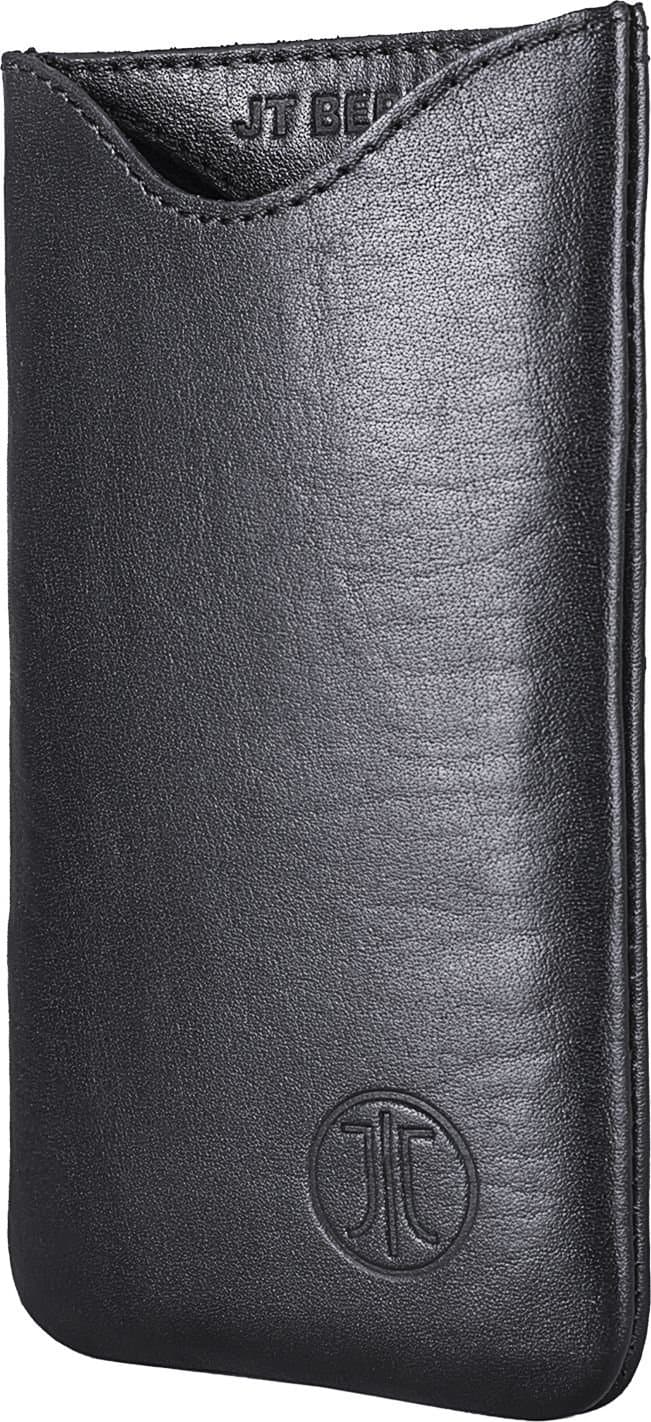 Кожен калъф (естествена кожа) за iPhone 6, iPhone 8, iPhone 7, Galaxy Alpha, Galaxy S5 mini, HTC One Mini 2 - JT Berlin SlimCase Leather 2ML (черен)