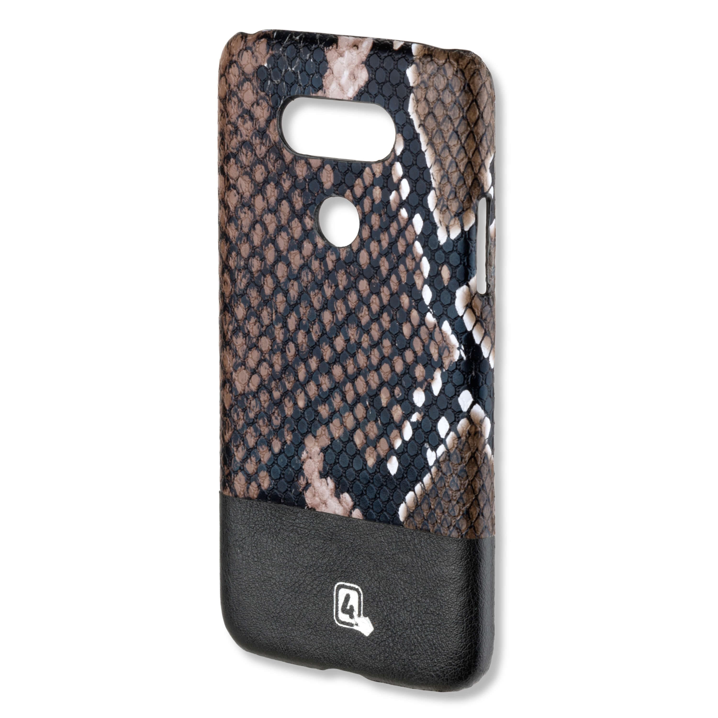 Дизайнерски кожен кейс за LG G5 - 4smarts Sonora Clip Snake Case