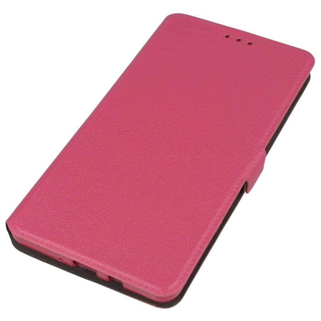 Кожен калъф, тип портфейл и поставка за LG K8 розов) - Wallet Flip Case