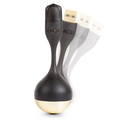 Ултрабърза USB 3.0 флаш памет за преносими компютри 16GB - LaCie Culbuto USB (черен)