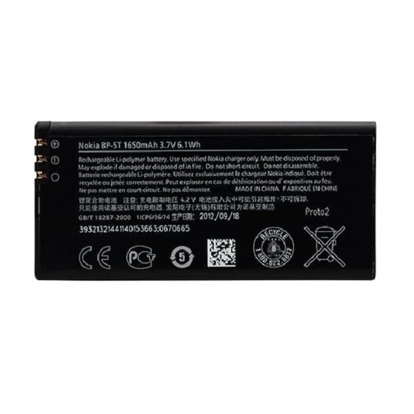 Оригинална резервна батерия за Nokia Lumia 820 - Nokia Battery BP-5T (bulk package)