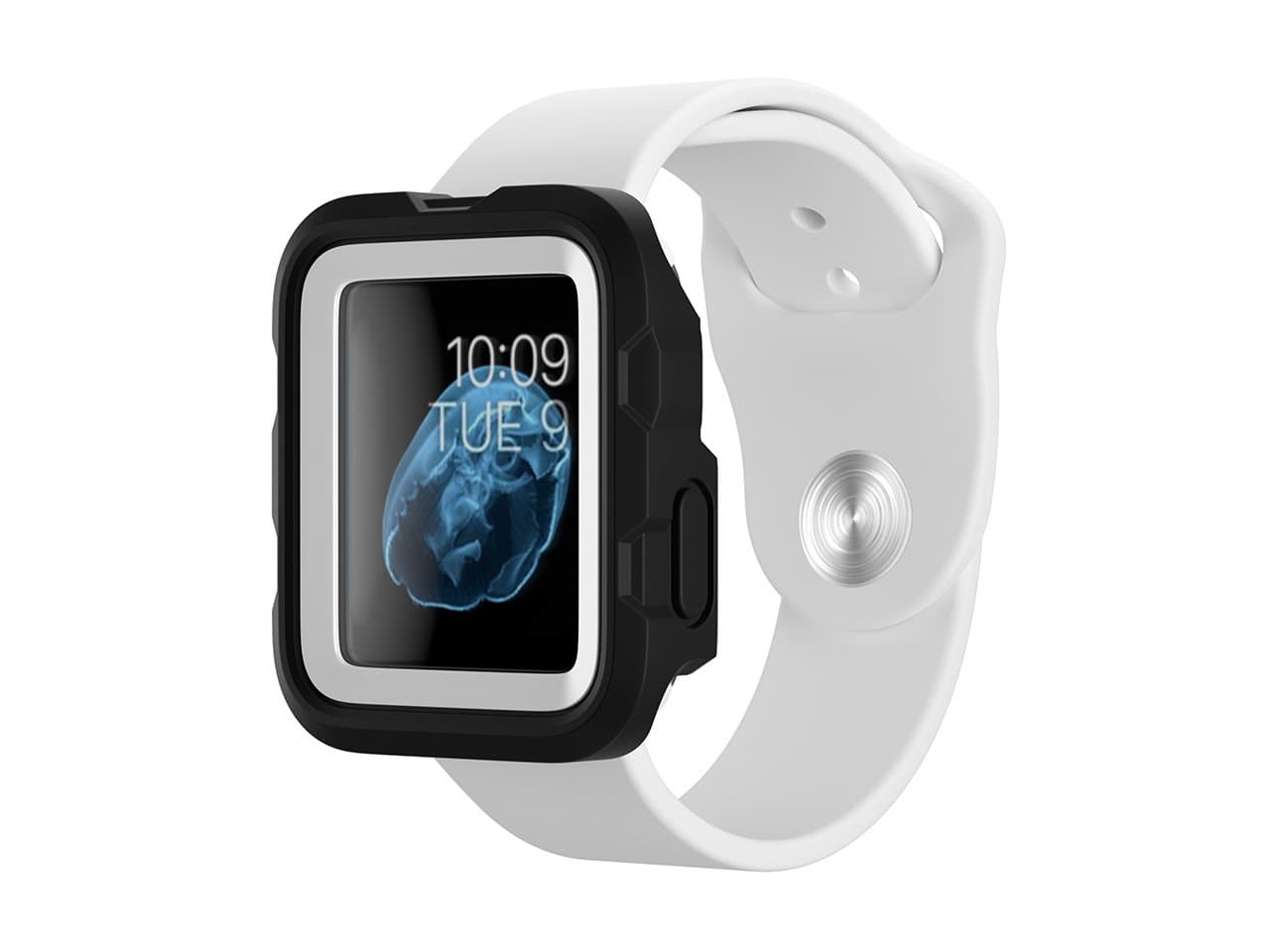 Хибриден кейс с най-висока степен на защита за Apple Watch 42мм - Griffin Survivor Watch Case (бял)