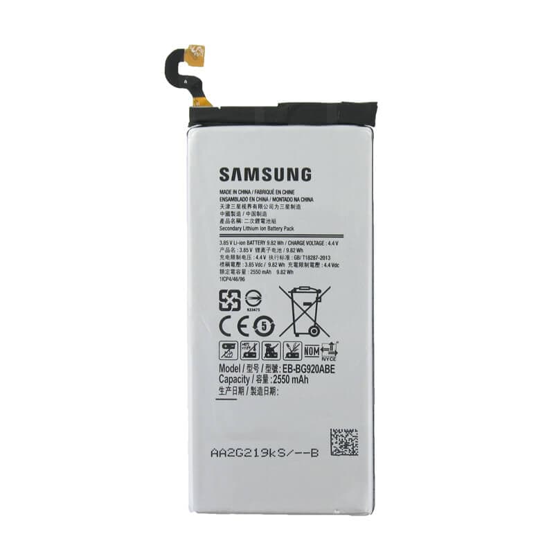 Оригинална резервна батерия 2550mAh за Samsung Galaxy S6 - Samsung Battery EB-BG920ABE (bulk)