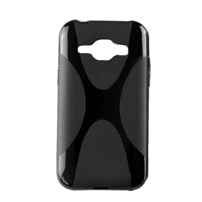 Силиконов (TPU) калъф за Samsung Galaxy J1 - X-Line Cover Case (черен)