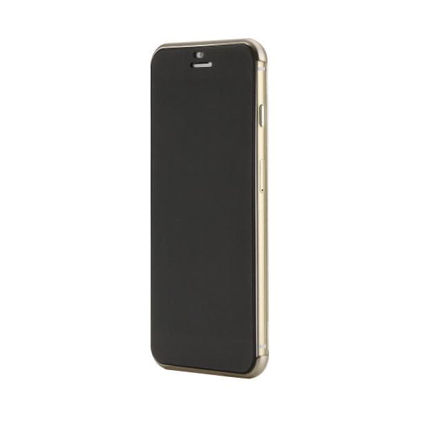 Калъф, тип портфейл за iPhone 6, iPhone 6S - Rock Flip Case DR.V Series (черен-златист)