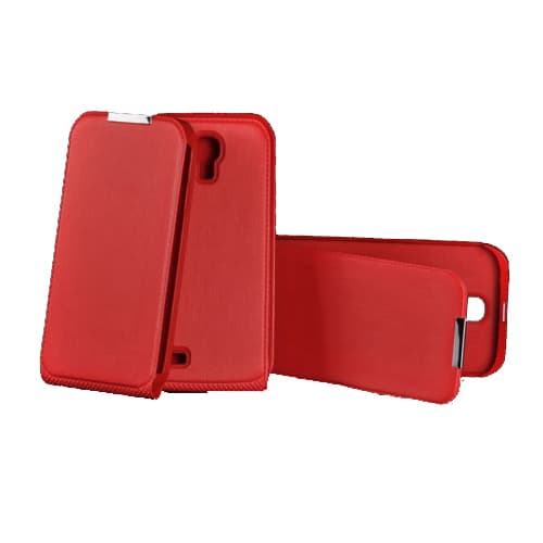 Вертикален кожен калъф за Nokia Lumia 610 - Leather Flip Case (червен)