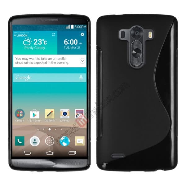 Силиконов (TPU) калъф за LG G3S (G3 Mini/Beat) - S-Line Cover Case (черен)
