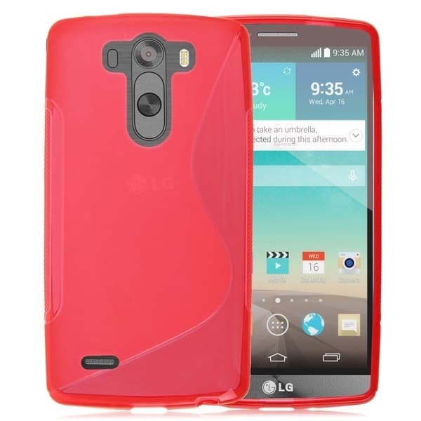 Силиконов (TPU) калъф за LG G3 - S-Line Cover Case (червен)
