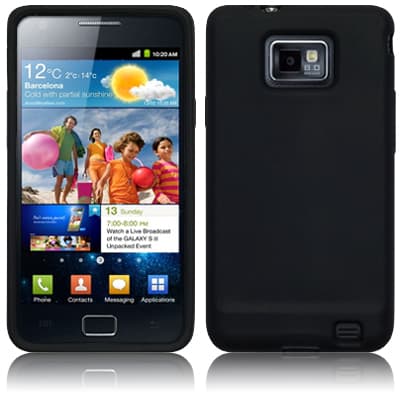 Силиконов калъф за Samsung Galaxy S2, S2 Plus - Protective Border Case (черен)