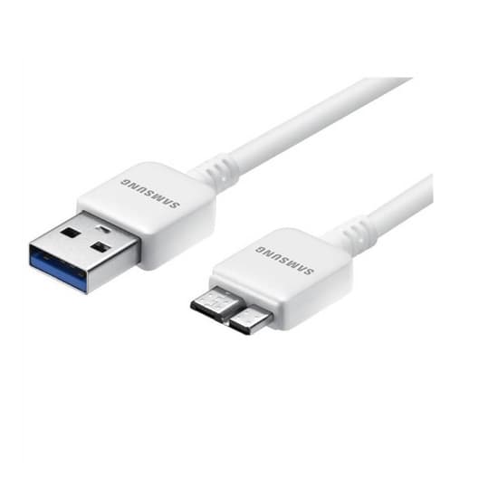Оригинален кабел за Samsung Galaxy S5, Samsung Galaxy S5 Neo, Galaxy Note 3 (150 см.) - бял - Samsung MicroUSB v3.0 DataCable ET-DQ11Y1WEGWW (bulk)