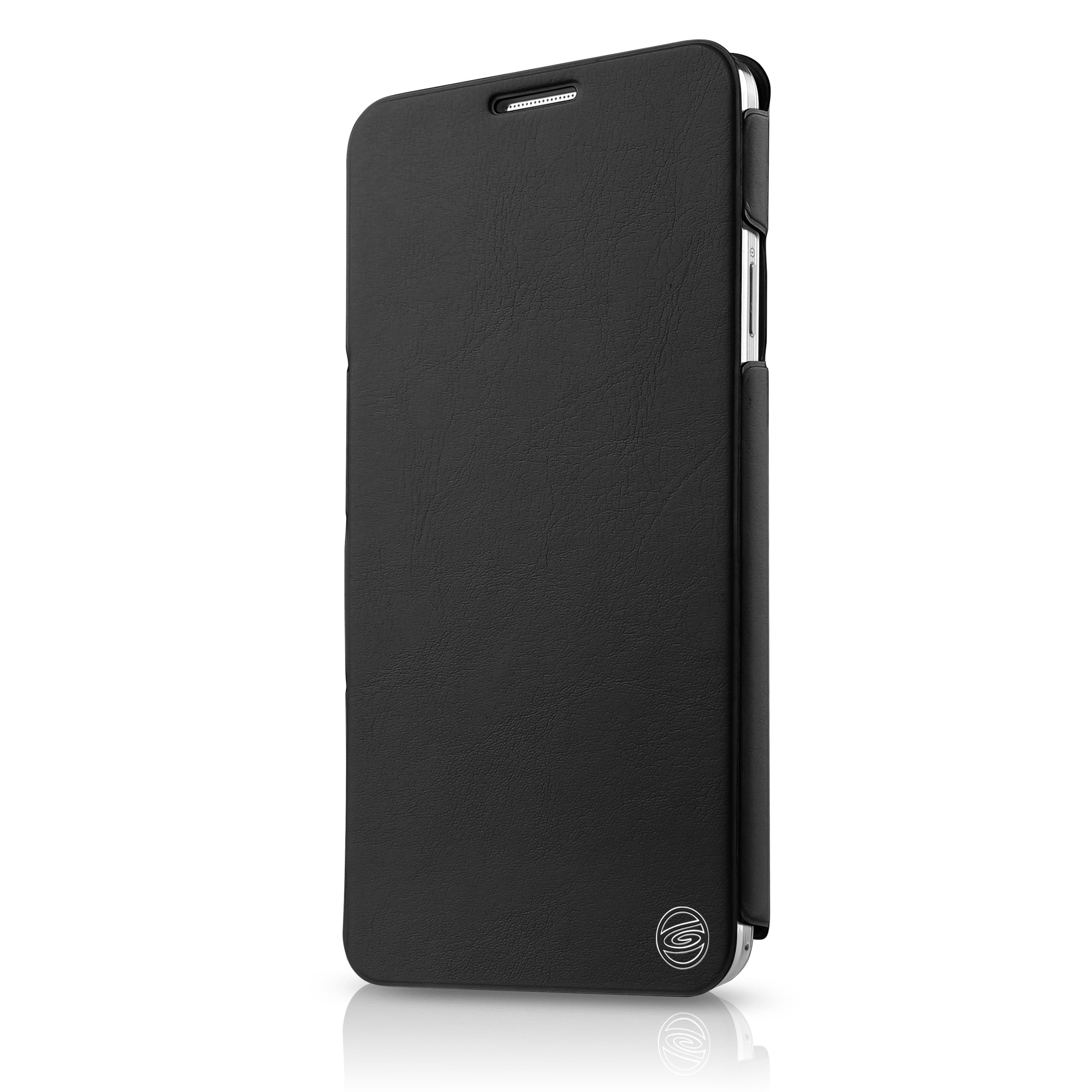 Кожен калъф, тип портфейл и поставка за Samsung Galaxy Note 3 N9005 - Itskins Plume Leather Case (черен)