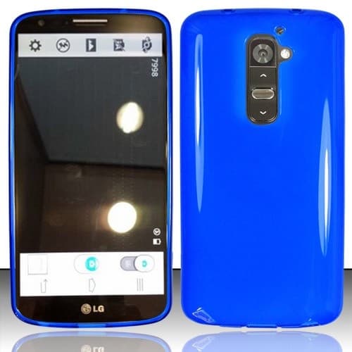 Силиконов калъф за LG G2 - Silicone Case Cover (син)