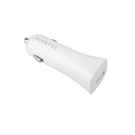 Зарядно за кола с кабел за Alcatel смартфони - Alcatel Car Charger One Touch CC50 (бял)