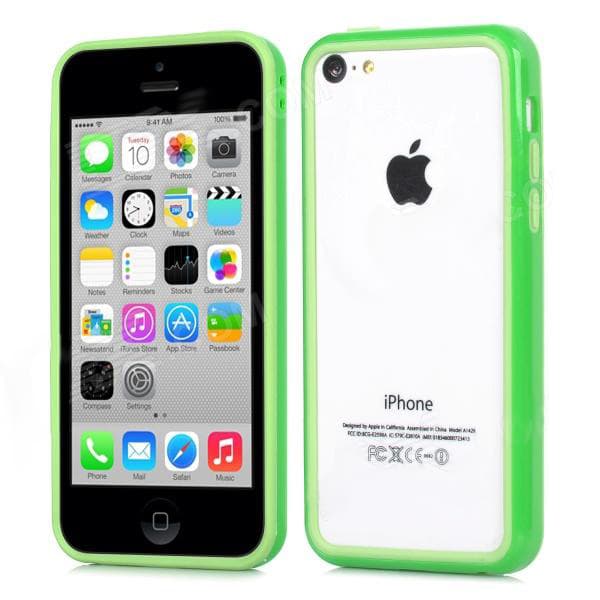 Силиконов бъмпер за iPhone 5C - TPU Bumper Frame (зелен)