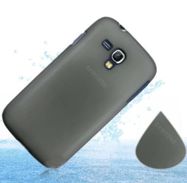 Полимерен кейс за Samsung Galaxy S Duos S7562 - Protective Slim Case (черен-прозрачен)