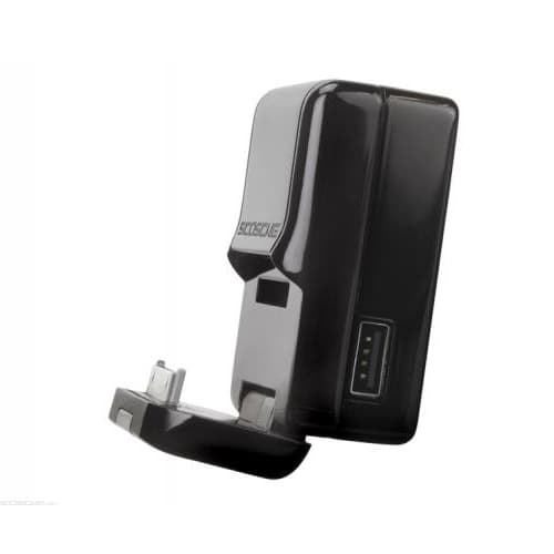Захранване за ел. мрежа и поставка за iPhone и iPod - Scosche Travel Charger reviveLITE II